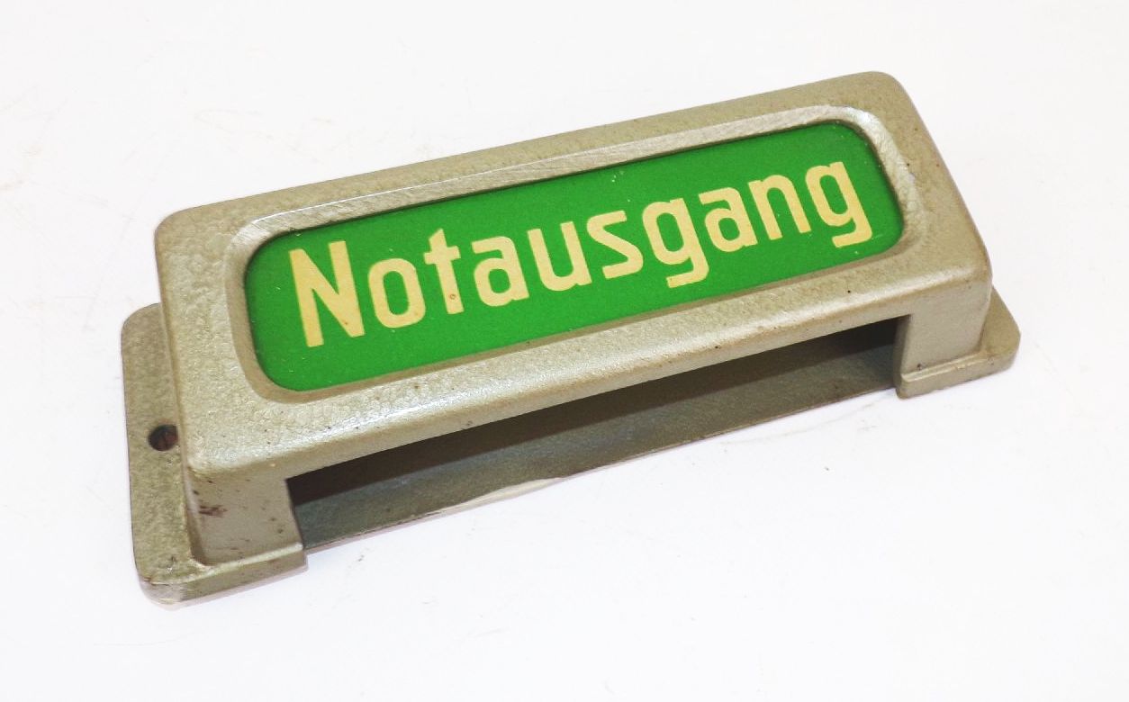 Altes Notausgang Schild beleuchtbar Kino Lampe Loft Industriedesign 