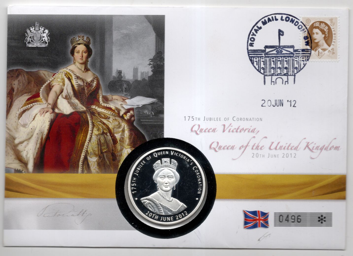 Numisbrief 125 Jubiläum Queen Victoria 2012