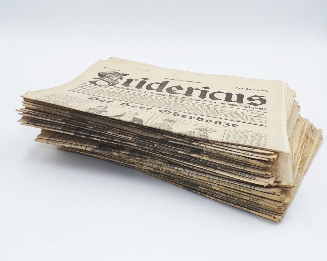 Zeitung Fridericus mit Beilage Die Schildwache kompletter Jahrgang 1925