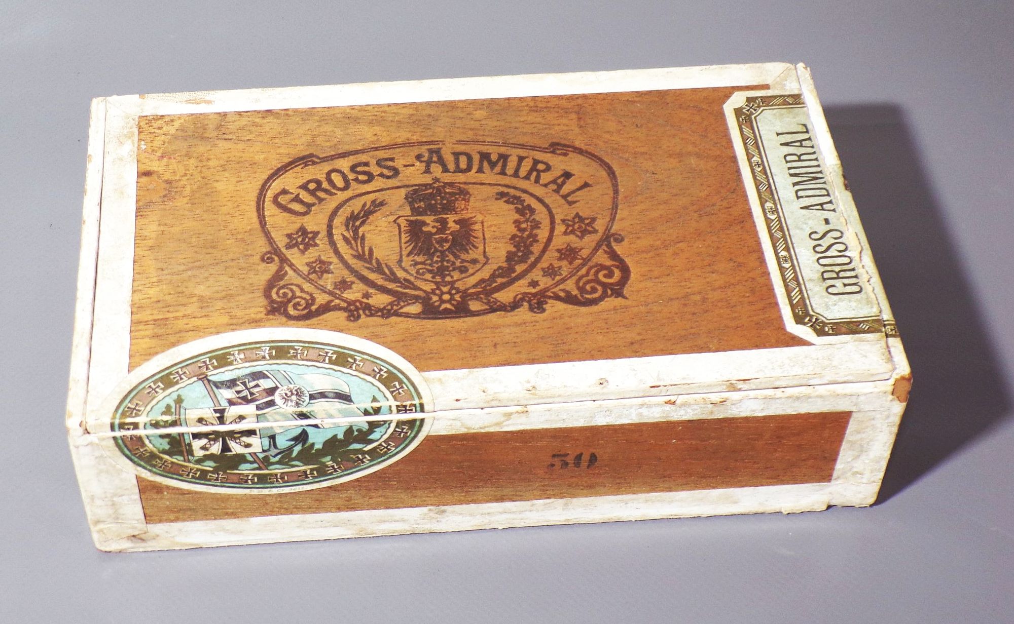 Alte Zigarrenkiste Grossadmiral Kaiserreich Heinrich von Preußen 1 Wk