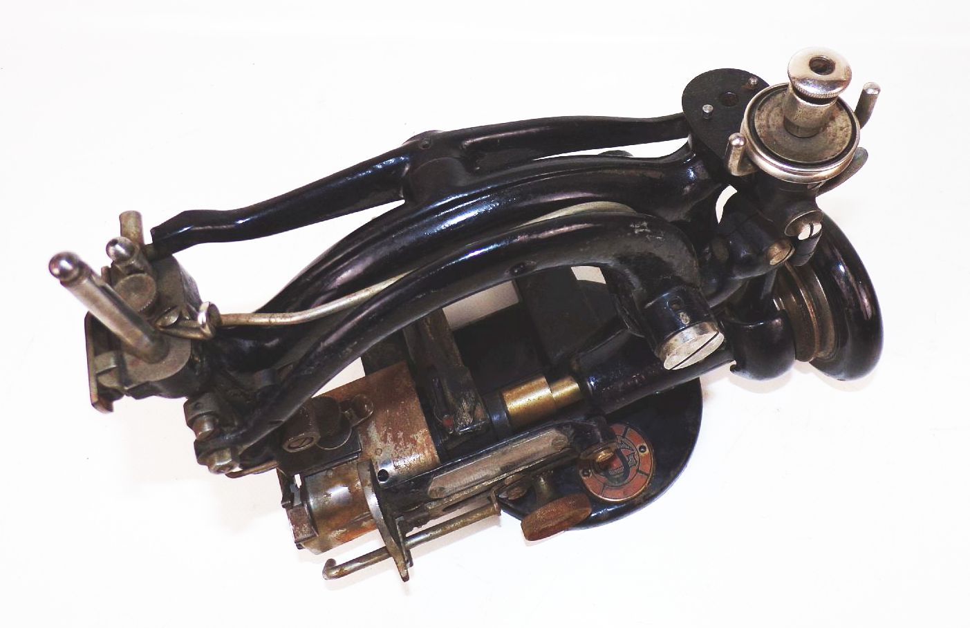 Alte Nähmaschine Hutnähmaschine Hutmacher GJ Werkzeug Antik 