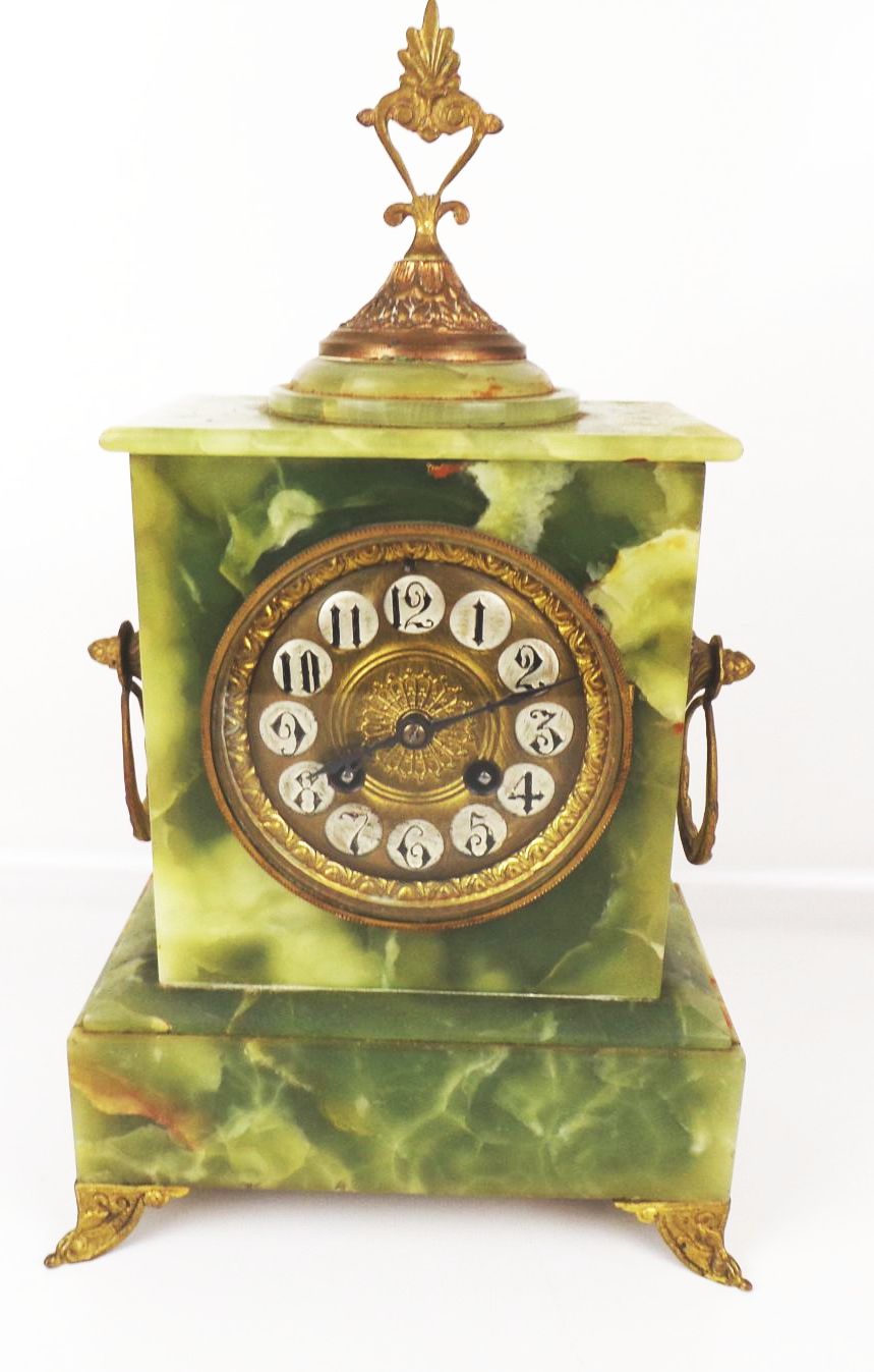 Alte Kaminuhr Pendeluhr Marmor Antike Uhr