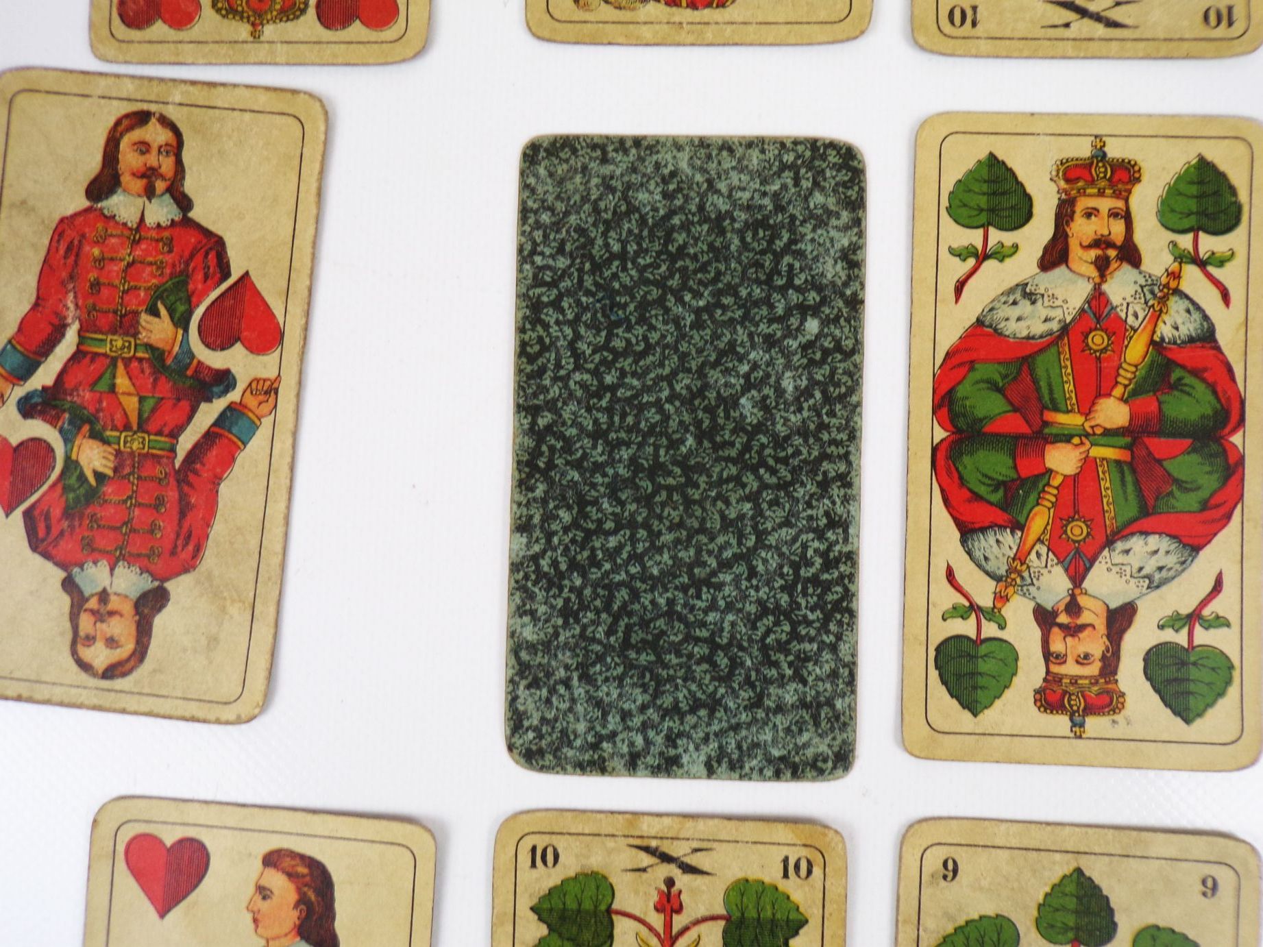 Altes Doppelkopf Kartenspiel Schwerdter Karte Nr 128D ASS Altenburg