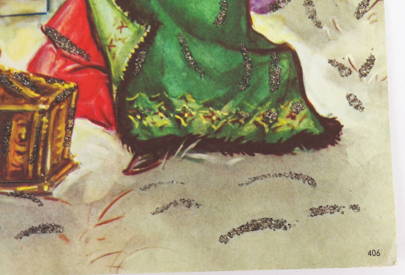 Alter Adventskalender Türchen Kalender Western Germany Josef und Maria heilige Könige