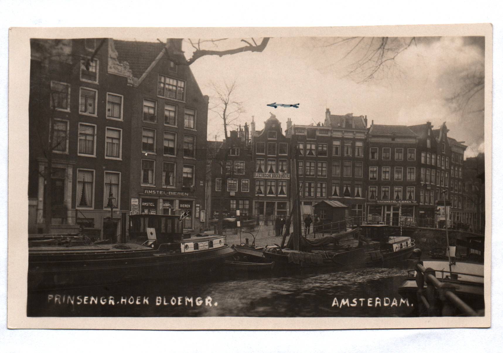 Foto Ak Amsterdam Prinsengracht Hoek Bloemgracht Holland 1930er 