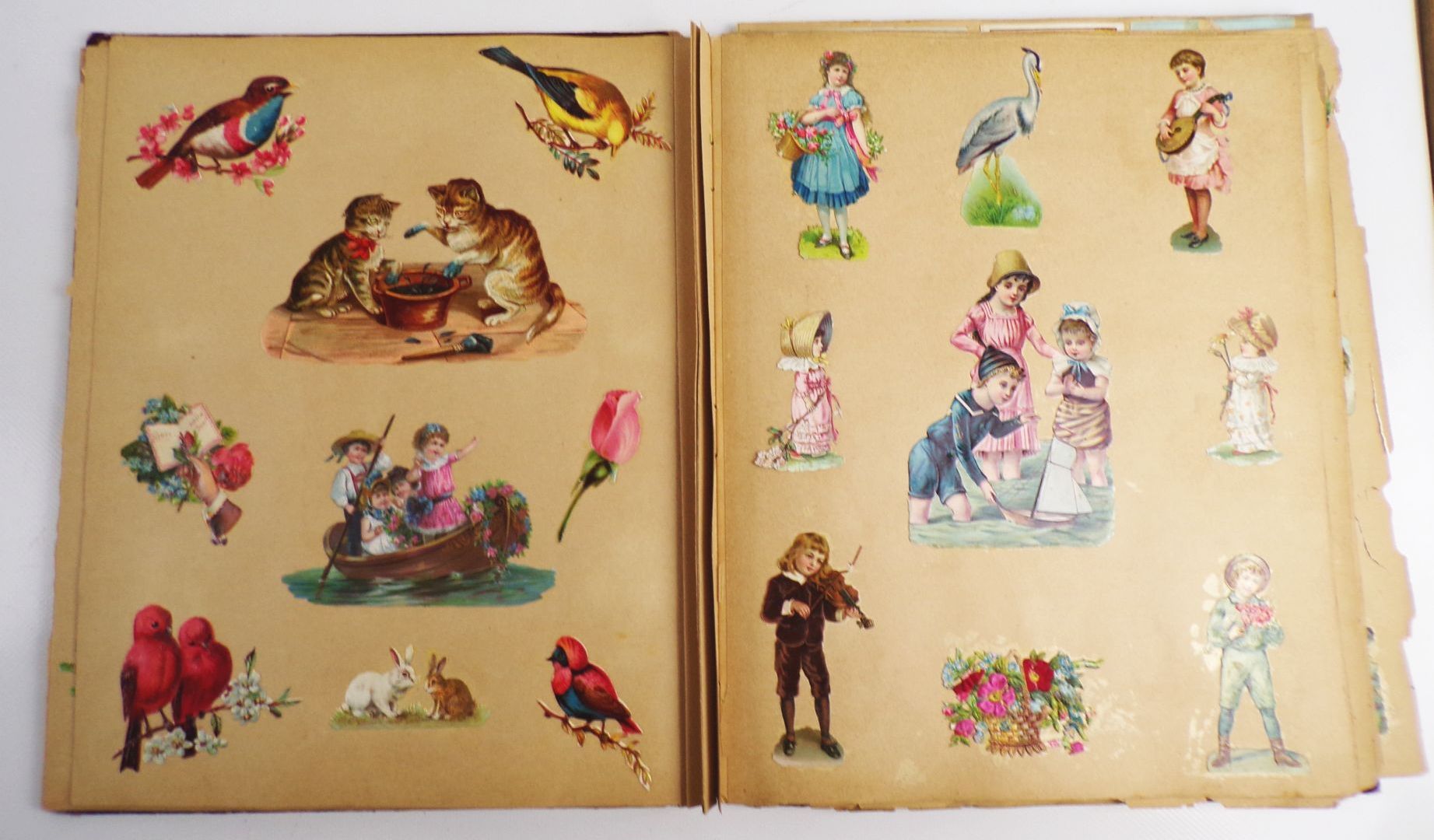 Konvolut alte Oblaten Glanzbilder um 1900 scraps