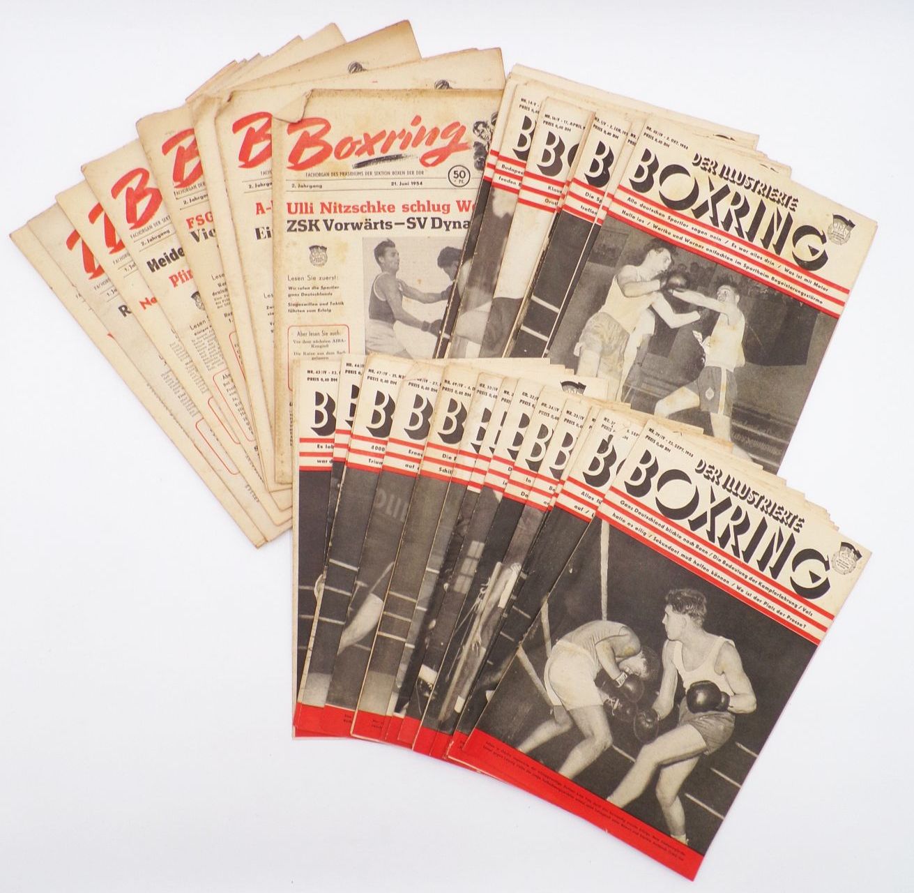 Der illustrierte Boxring Zeitung Boxen Boxer Sport DDR Konvolut