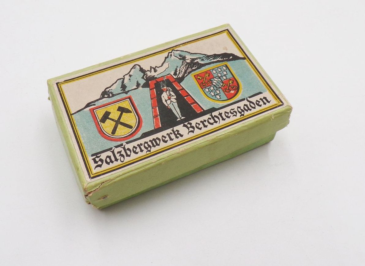 Salzbergwerk Berchtesgaden Mineralien Salz Reklame Sammler Deko