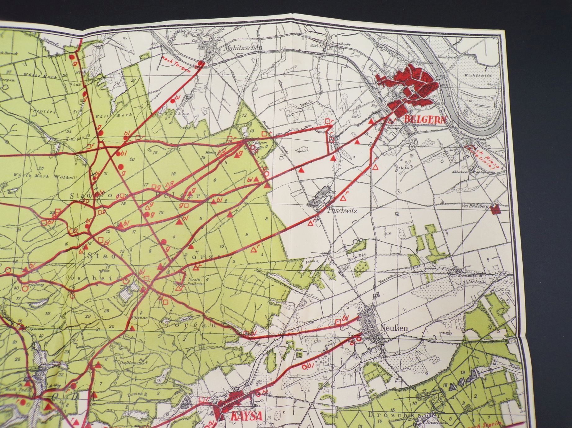 Wanderkarte für die Dahlener Heide alte Landkarte um 1930 Wanderkarte für die Dahlener Heide alte Landkarte um 1930