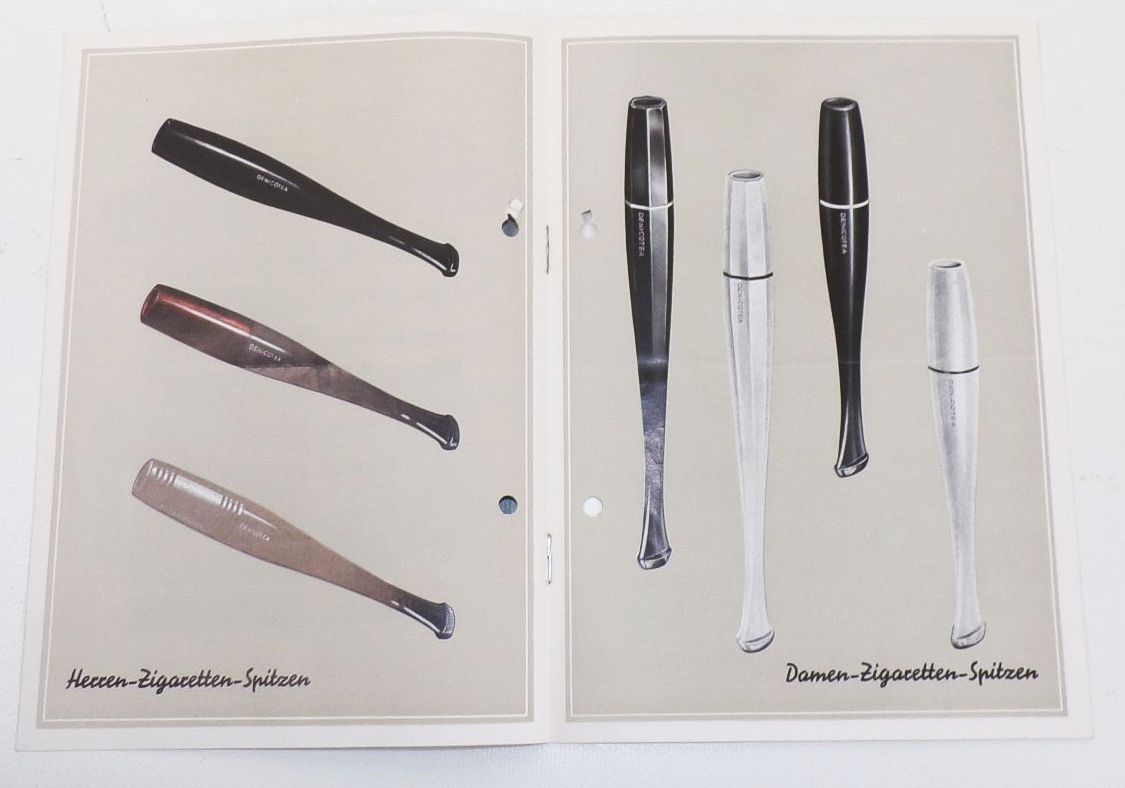 Prospekt Denicotea Zigarettenspitzen Köln 1930er Reklame Werbung