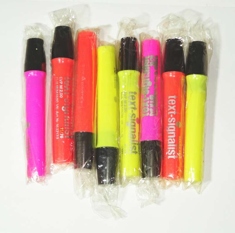 DDR Text Signalist 8 Stück Fasermarker Faserstift Filzer OVP unbenutzt