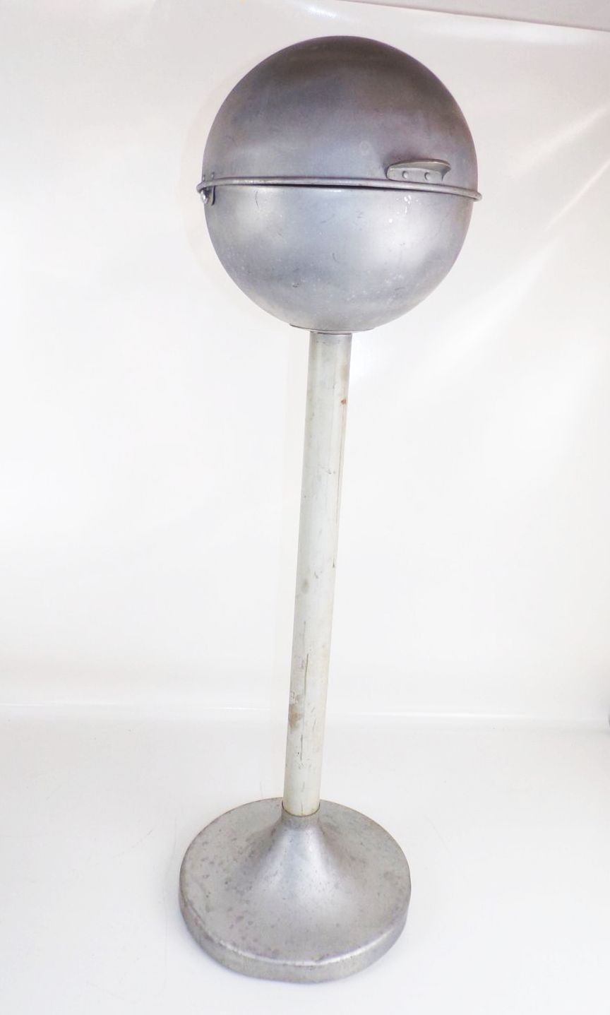 Standaschenbecher Ascher DDR Alu Kugelascher Vintage 