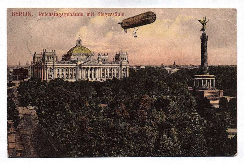 Ak Berlin Reichstagsgebäude mit Siegessäule 1911