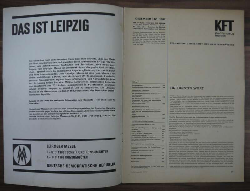 Zweitakter und Abgase Dezember 1967 KFT DDR Zeitschrift Gute Fahrt VEB Verlag Berlin