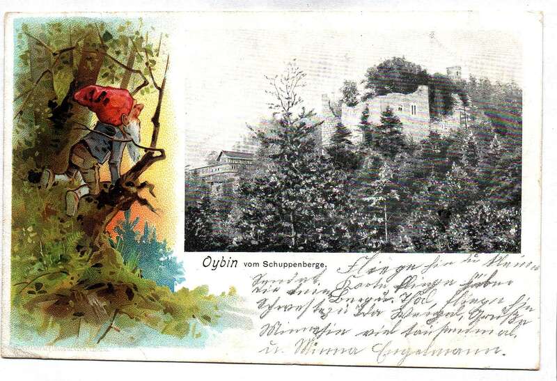 Ak Oybin vom Schuppenberge Sachsen 1902
