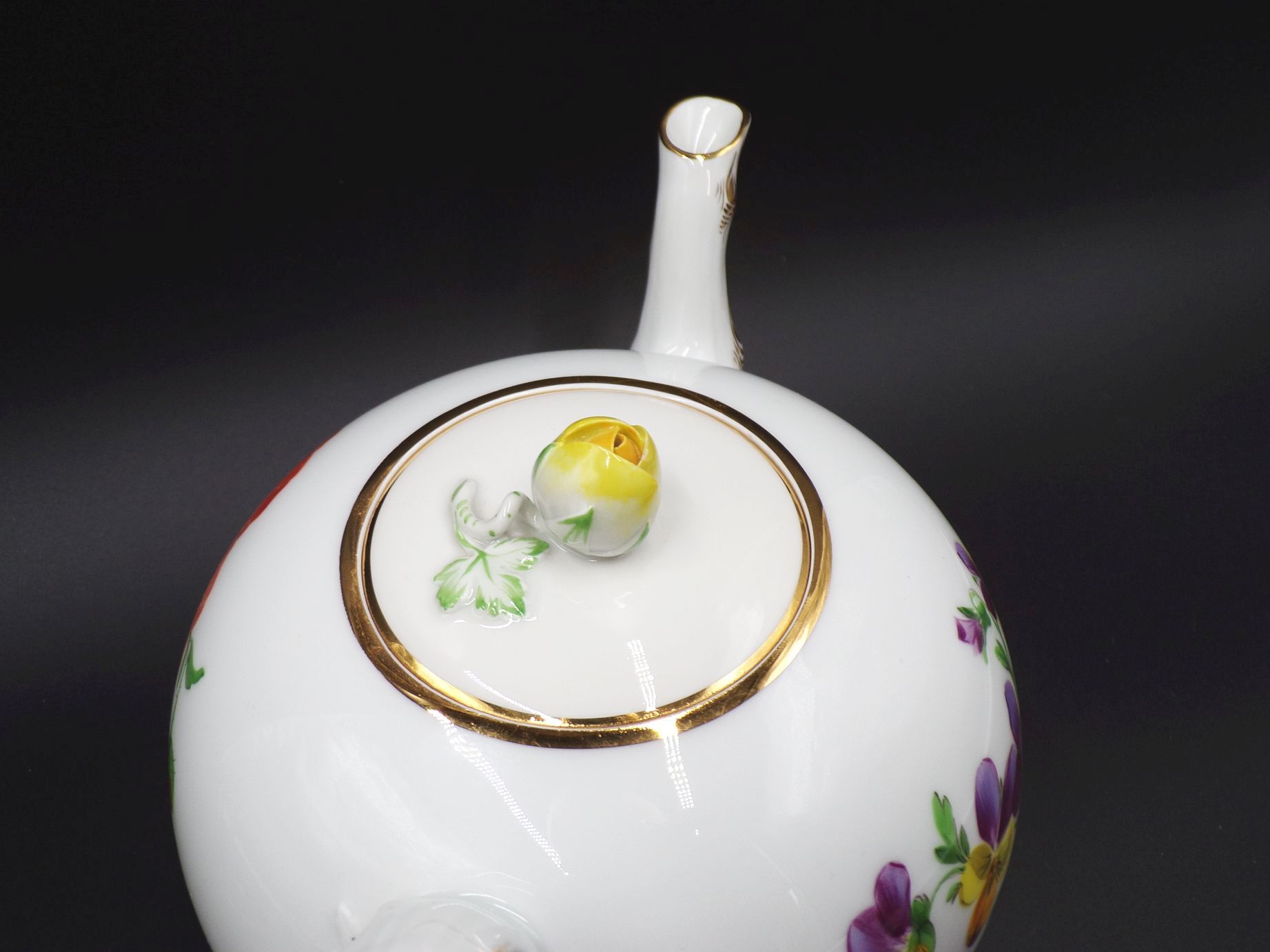 Alte Meissen Teekanne Bunte Blume 2 Wahl 