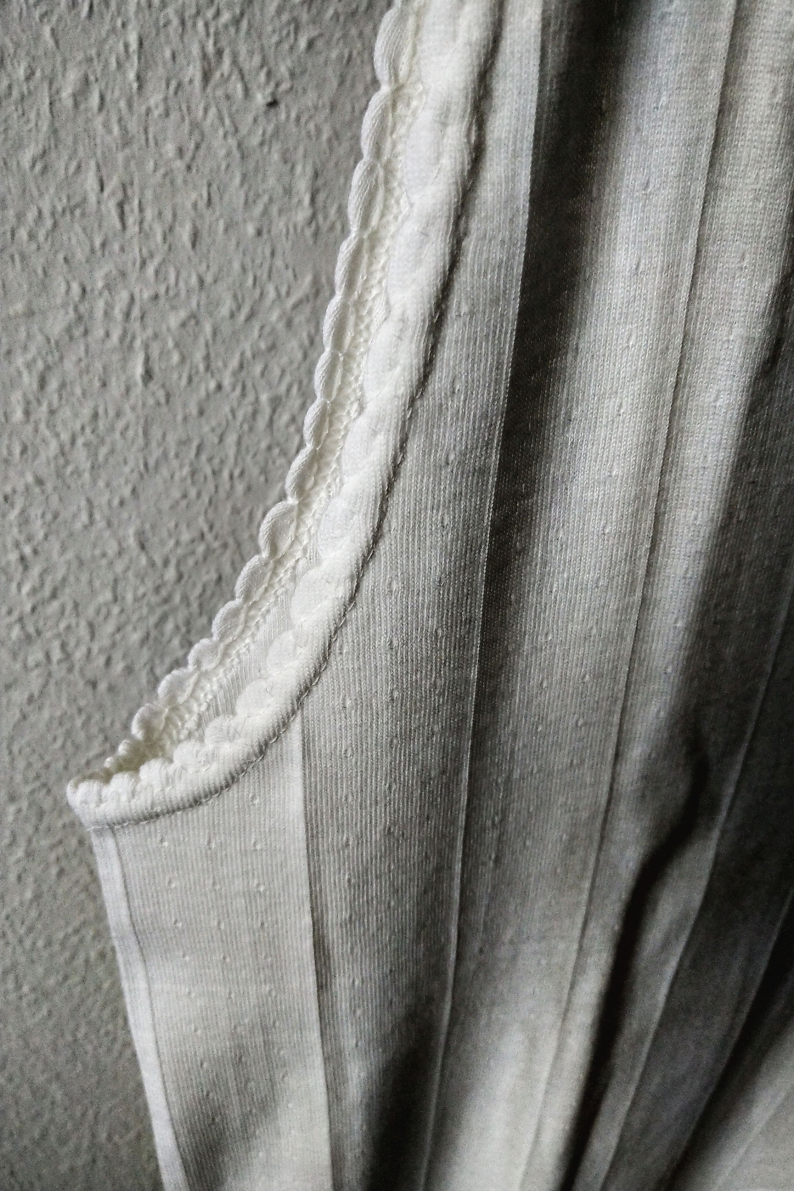 Vintage Damen Negligee Baumwoll Nachthemd Unterkleid Weiß Gr 50