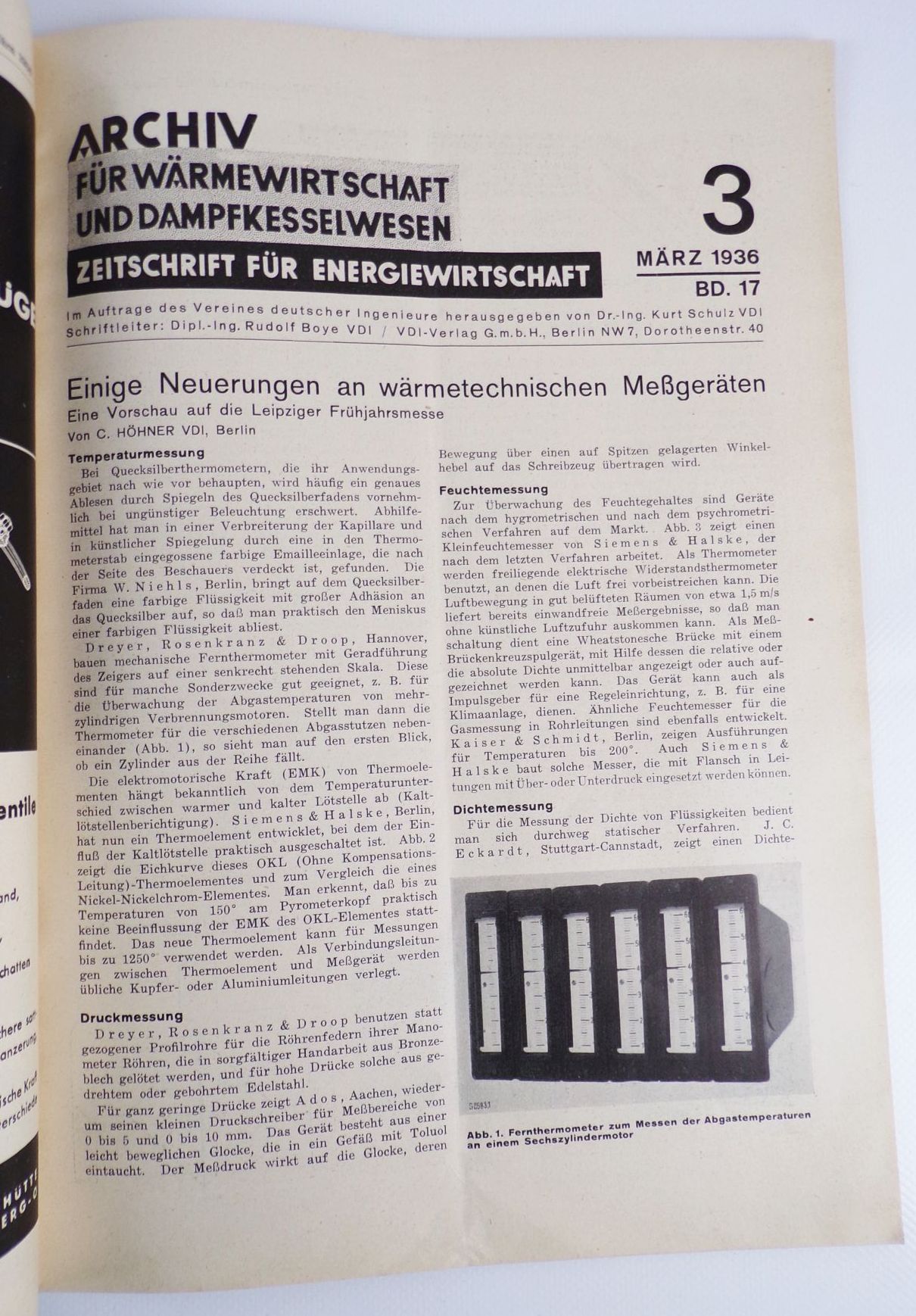 Zeitschrift Archiv für Wärmewirtschaft und Dampfkessel Wesen 3 von 1936 Zeitschrift Archiv für Wärmewirtschaft und Dampfkessel Wesen 3 von 1936