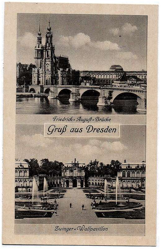 Ansichtskarten Gruß aus Dresden 5 Stück alte Postkarten Sachsen