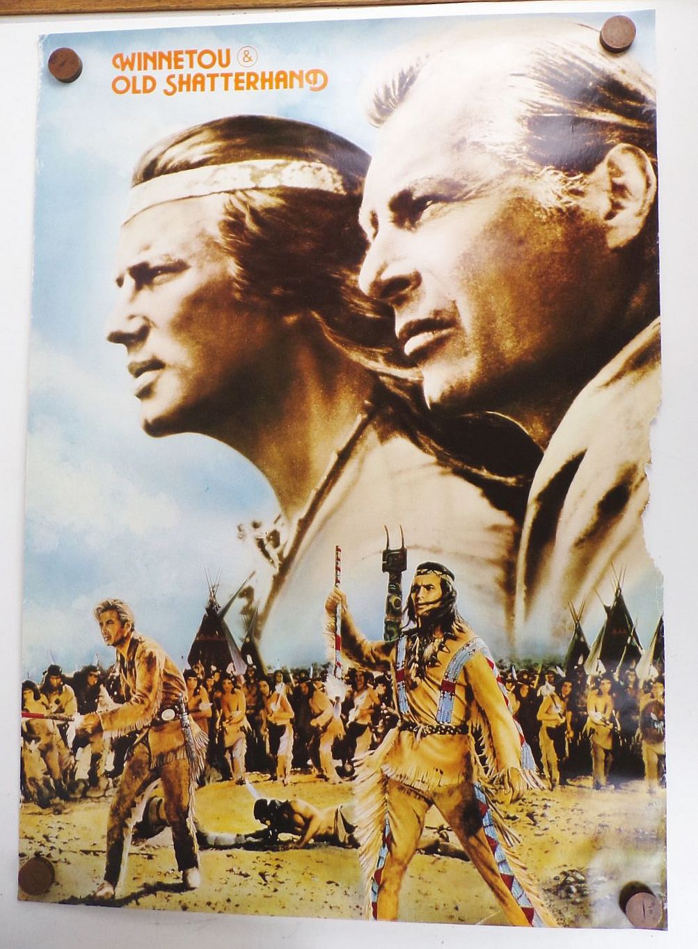 Winnetou und Old Shatterhand 1986 vintage Filmplakat Barker Price