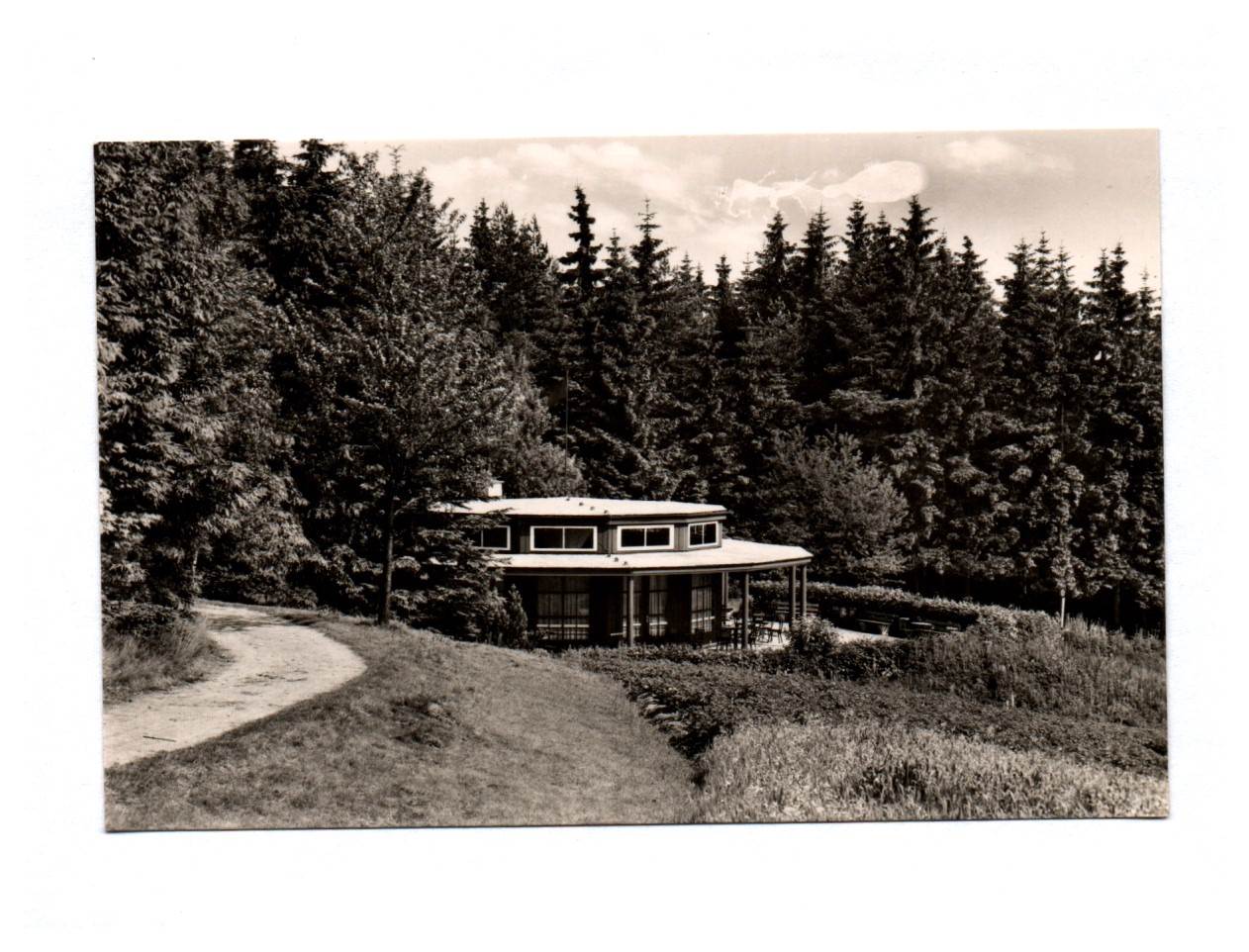 Ak FDGB Volksheilbad Radiumbad Brambach stärkstes Radiumbad der Welt HO Wald Cafe DDR