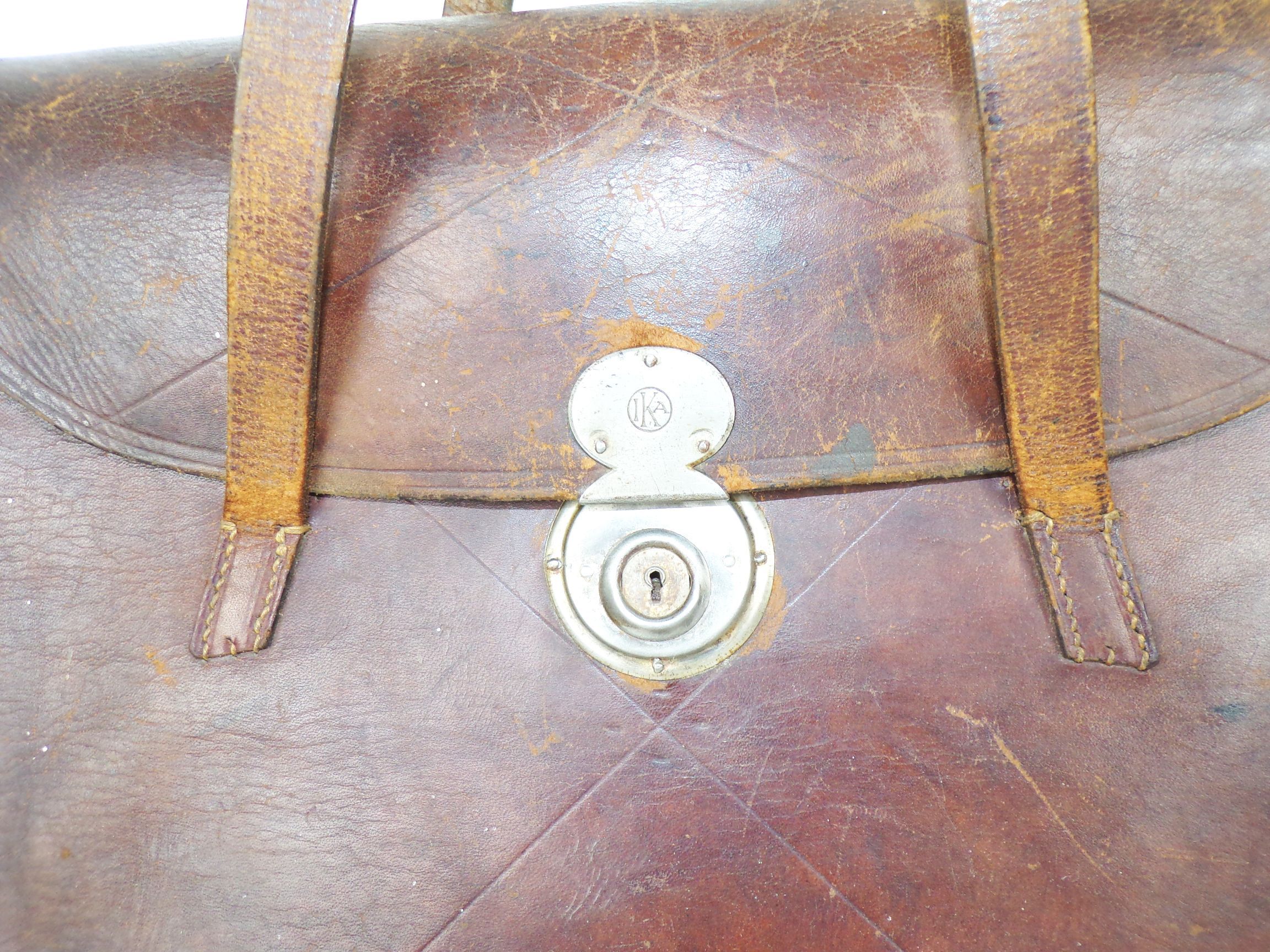 Alte Handtasche Leder Braun IKA Sattler Tragetasche Vintage Alte Handtasche Leder Braun IKA Sattler Tragetasche Vintage