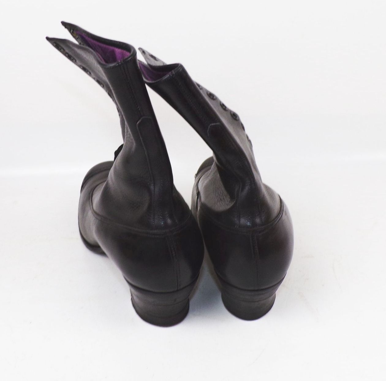 Alte BDM Stiefel Leder Schnürschuhe Gr 39 schwarz 1930er Hauptstiefel