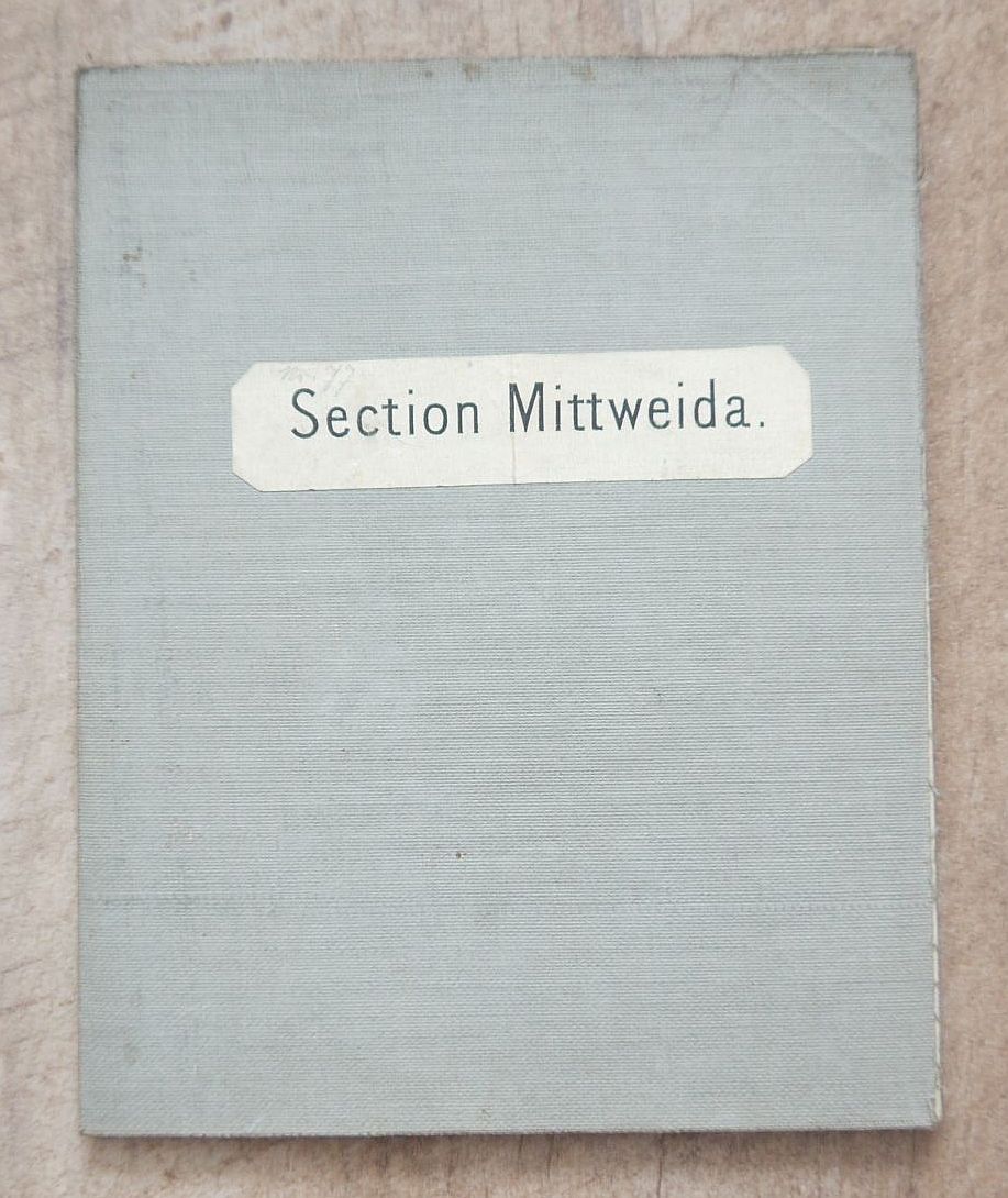 Alte Landkarte Section Mittweida 1912 Lithographie Karte Sachsen