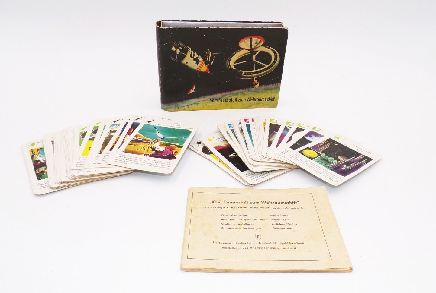 Vom Feuerpfeil zum Weltraumschiff Kartenspiel Entwicklung der Raketen Technik
