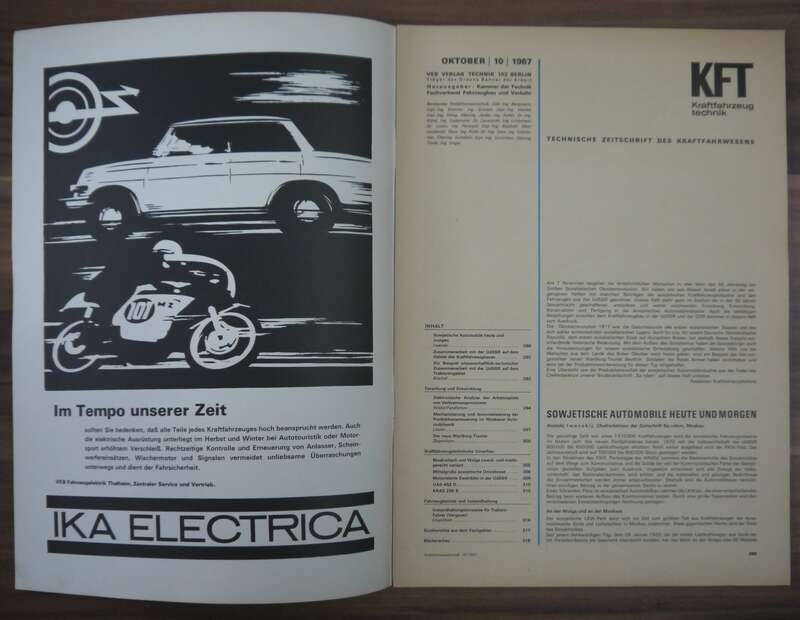 KFT 50 Jahre grosse sozialistische Oktober Revolution Oktober 1967 Neu Wartburg Tourist