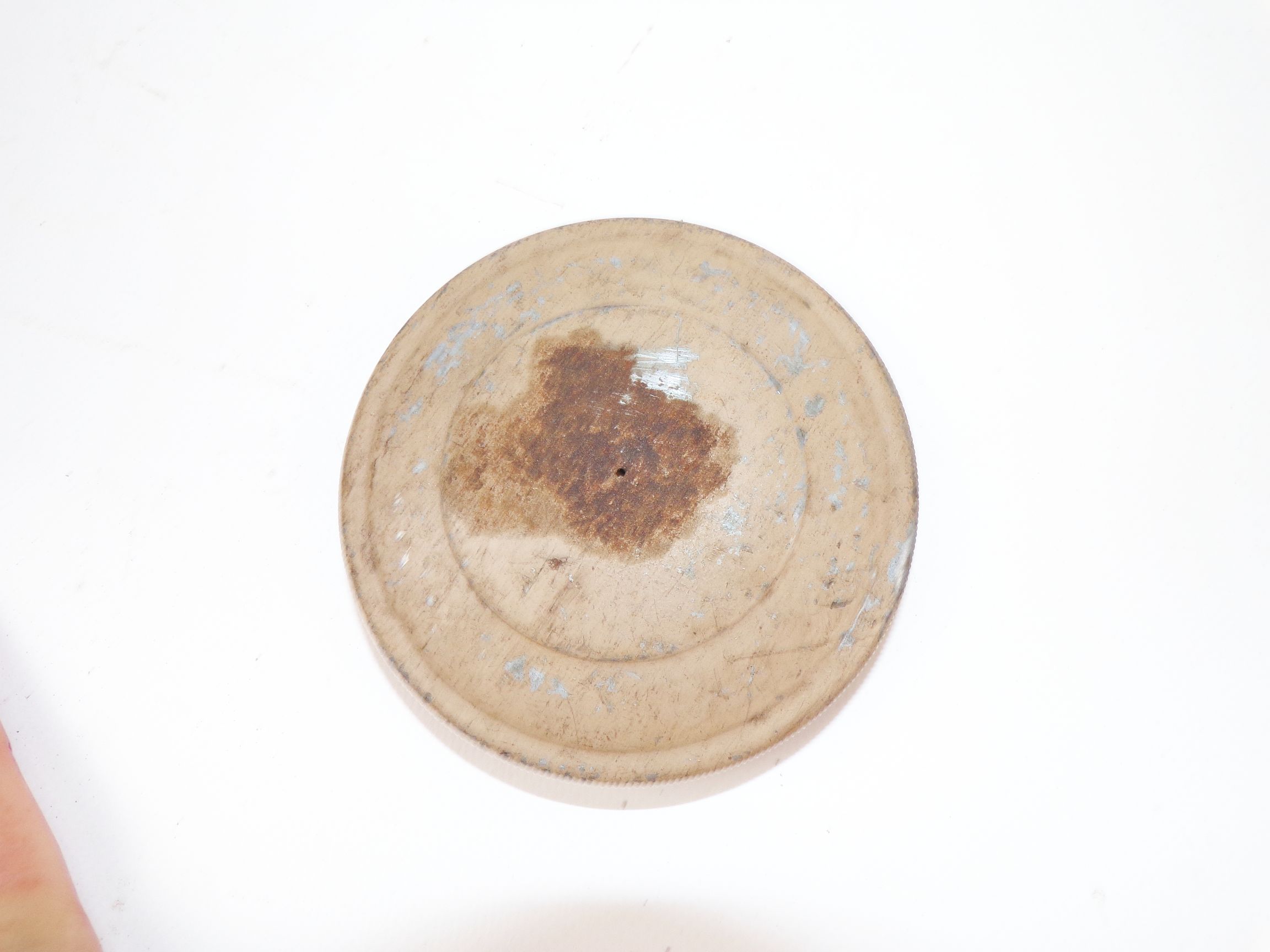 Alter Tankdeckel Oldtimer Sandfarben wohl Wehrmacht 2 Wk