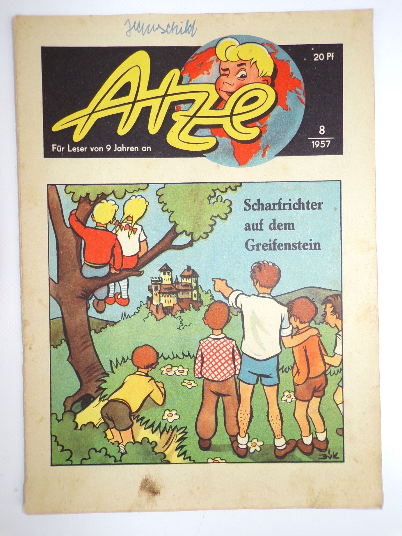 Atze Kinderzeitung 8 von 1957 Scharfrichter auf dem Greifenstein