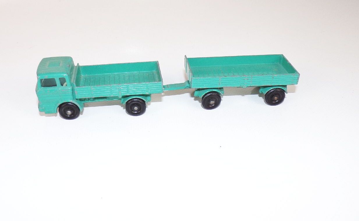 Modellauto Lesney Mercedes Trailer LKW Matchbox Series No 2 Modellauto Lesney Mercedes Trailer LKW Matchbox Series No 2