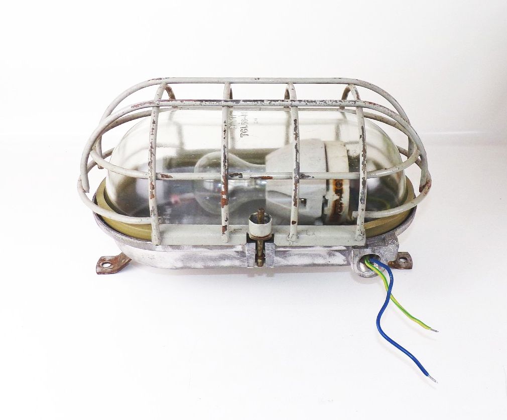 Alte Bunkerlampe Gitterleuchte Ex Geschützt E27 Loft Industrie Design Alte Bunkerlampe Gitterleuchte Ex Geschützt E27 Loft Industrie Design