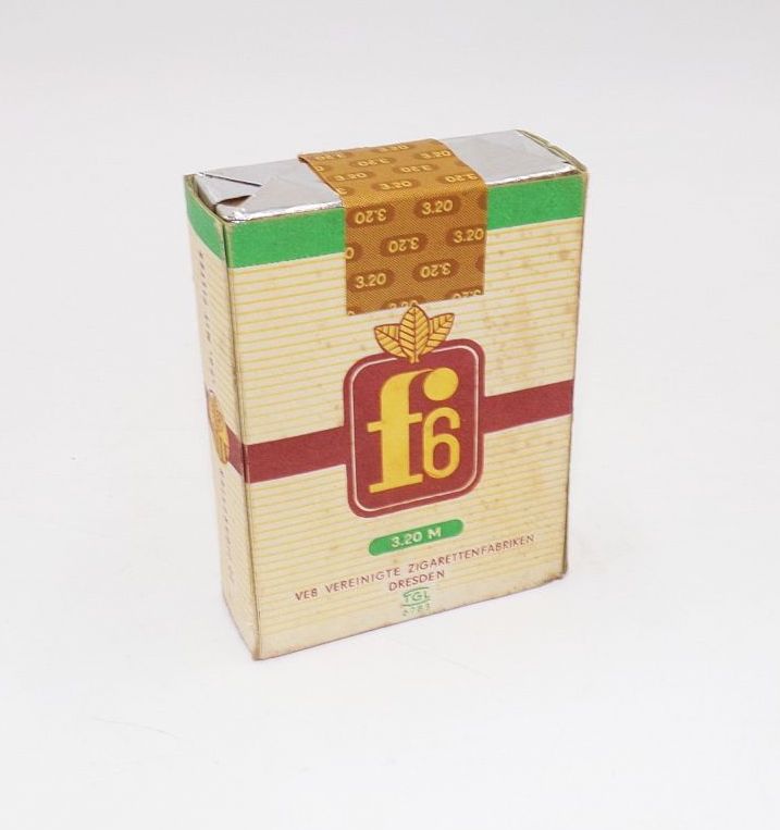 Zigarettenschachtel F6 Filter ungeöffnet NOS DDR Zigaretten