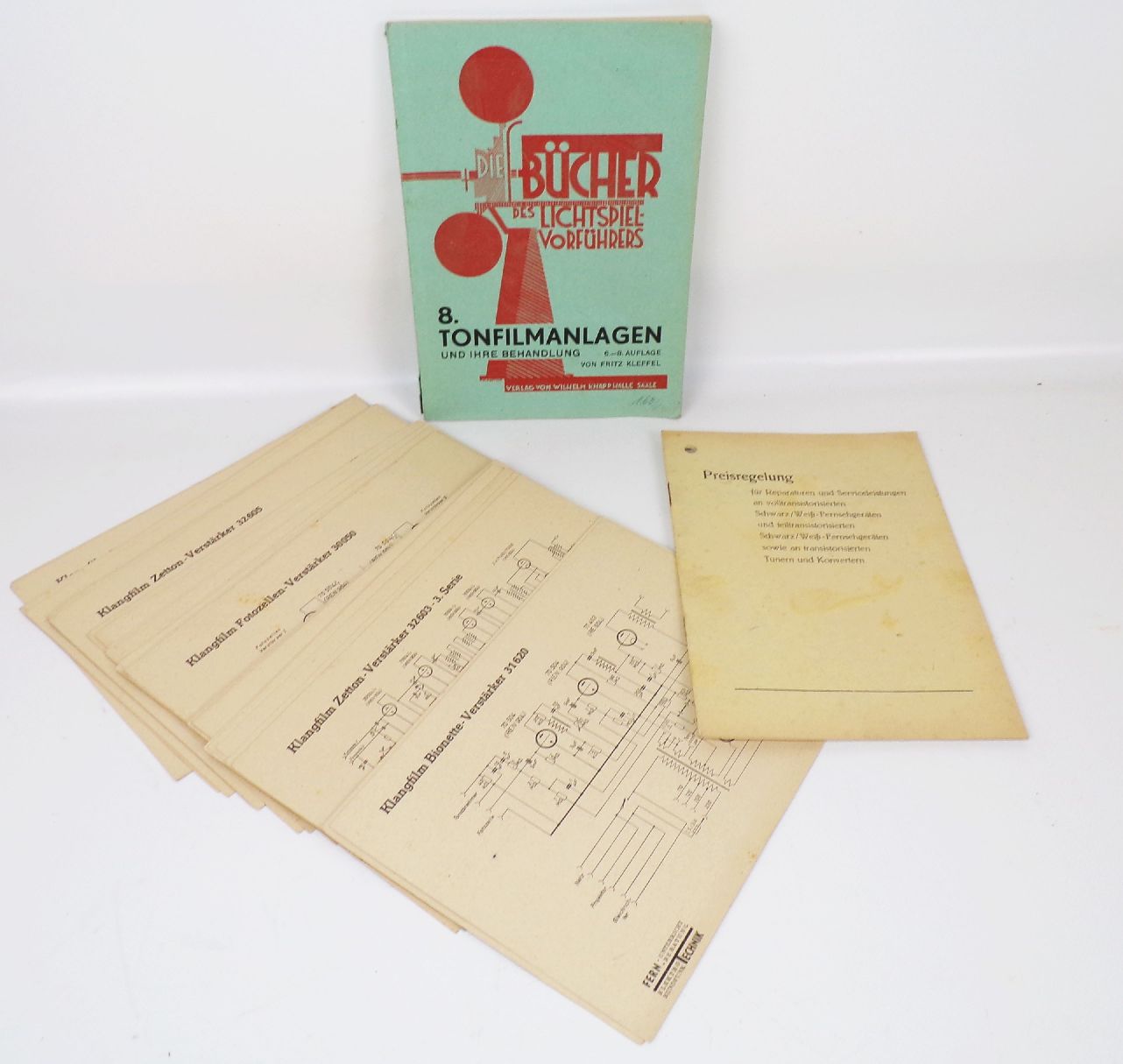 Lichtspielvorführer Tonfilmanlagen Schaltpläne Klangfilm Verstärker Lichtspielhaus Kino