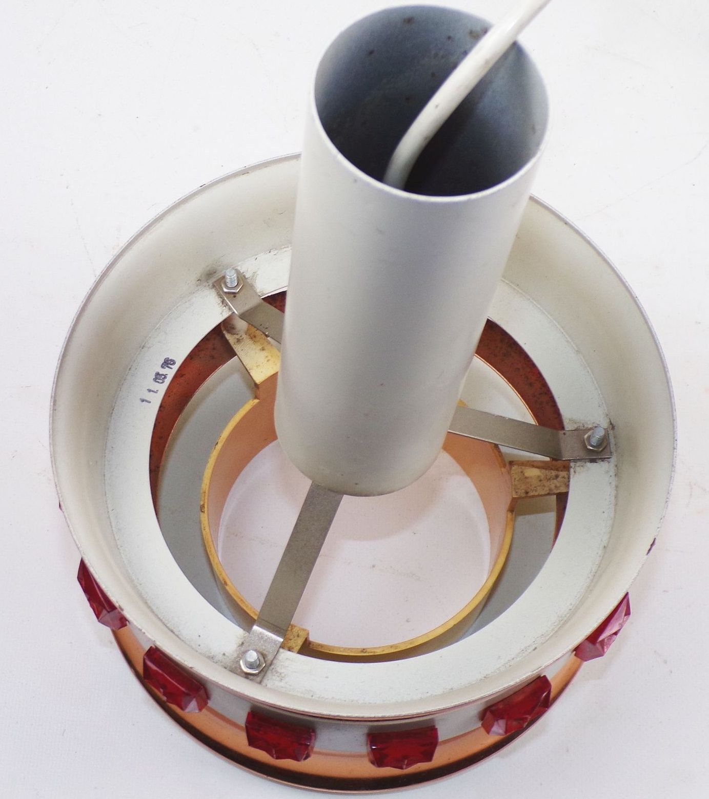 DDR Deckenleuchte Kupfer Optik Space Age 70er Jahre Deko Lampe