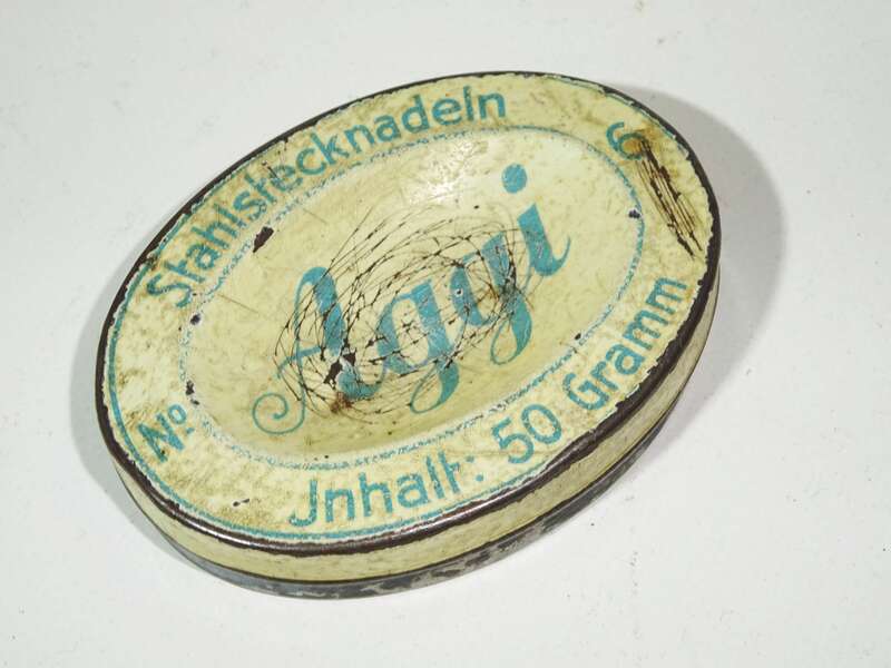 Konvolut Blechdose Stecknadeln Vintage Deko Sammler Reklame