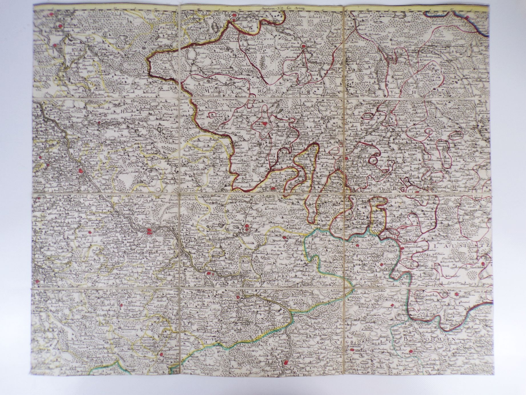 Le Royaume De Boheme 7 Kupferstich Landkarten um 1760 Böhmen