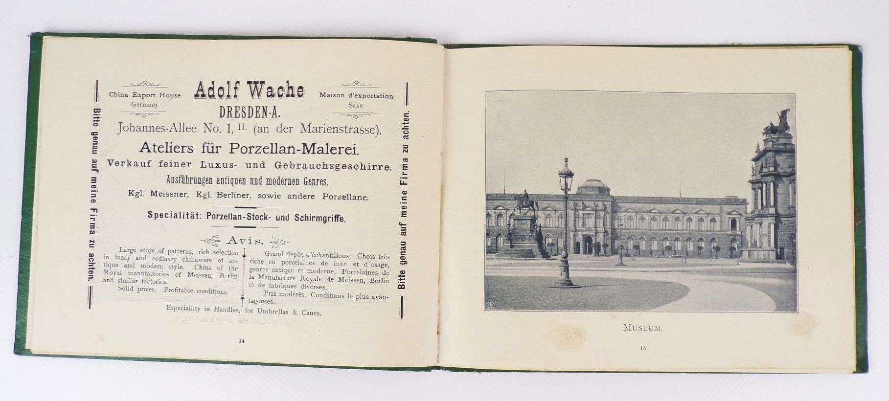 Erinnerung an Dresden Seidenhaus Zschucke 1897 Reklame