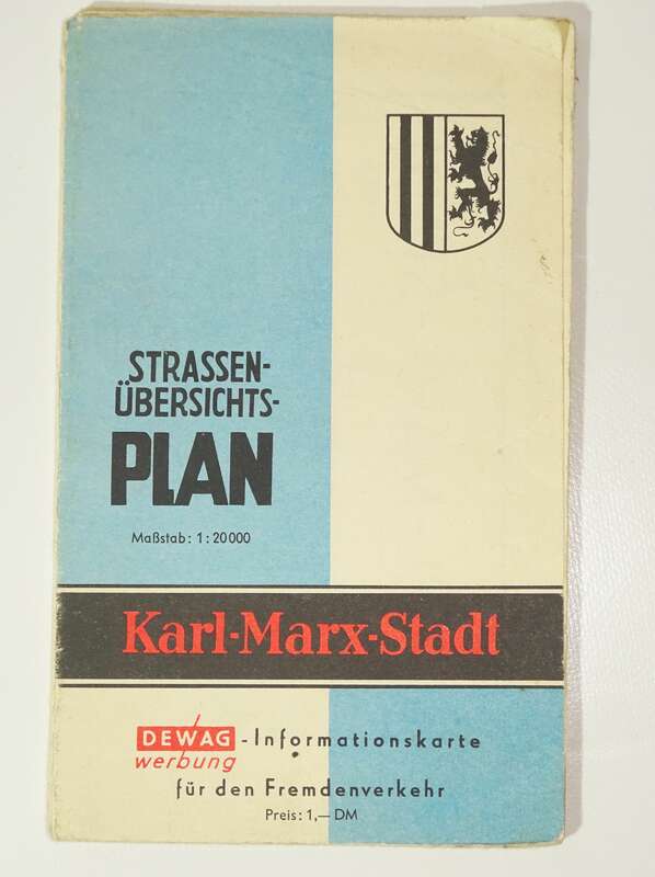 Straßenübersichtplan Karl Marx Stadt DEWAG Stadtplan 1959 Chemnitz