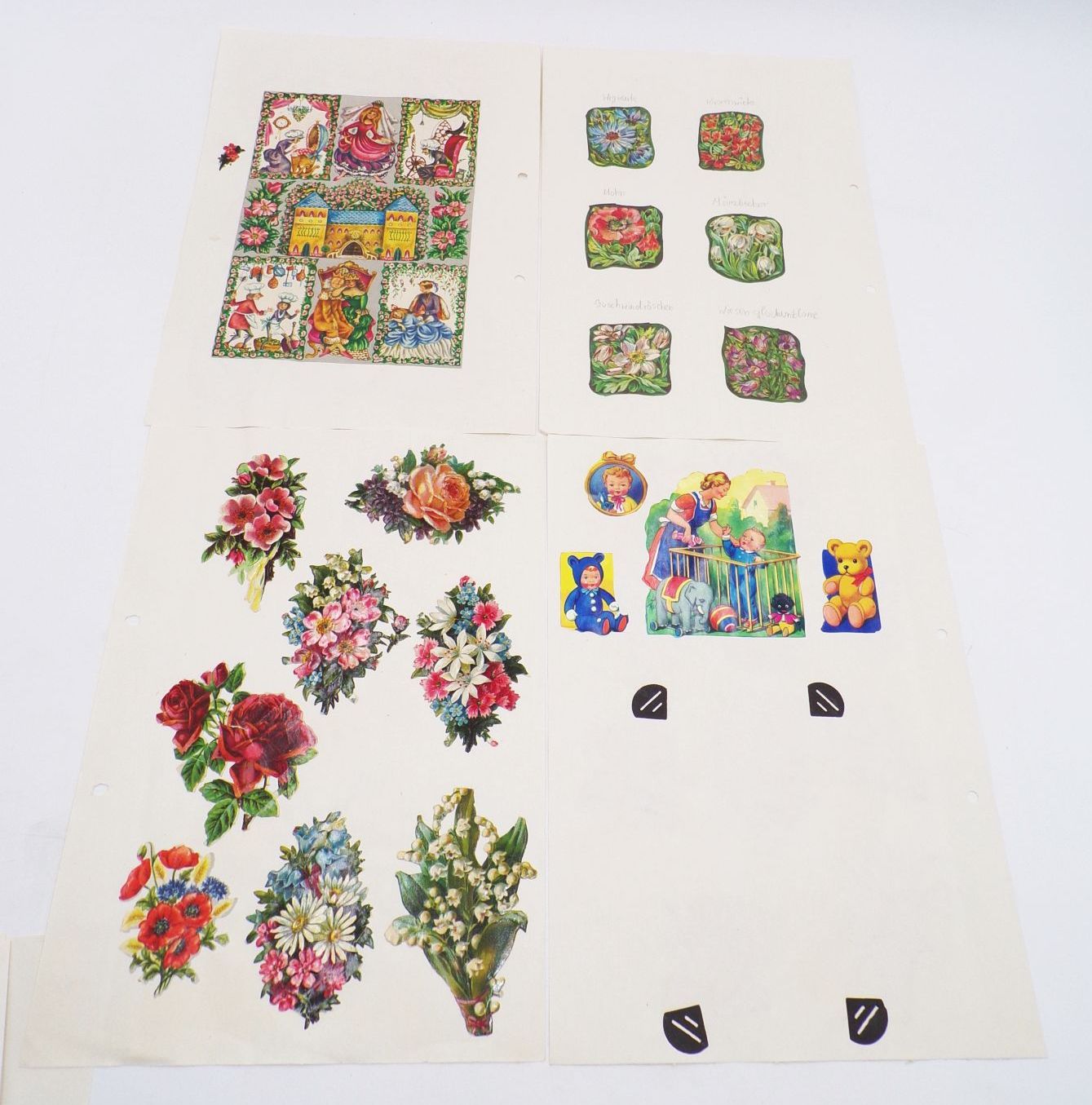 Konvolut alte Oblaten Stammbuchbilder scraps Konvolut alte Oblaten Stammbuchbilder scraps