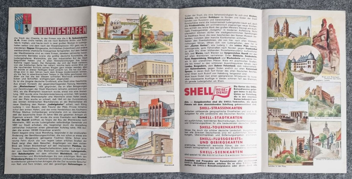 Shell Stadtkarte Nr 46 Ludwigshafen am Rhein 1930er Landkarte alter Stadtplan Neue Friedenskirche Shell Stadtkarte Nr 46 Ludwigshafen am Rhein 1930er Landkarte alter Stadtplan Neue Friedenskirche