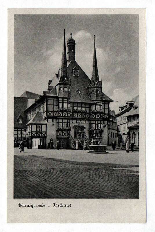Ak Postkarte Wernigerode Rathaus