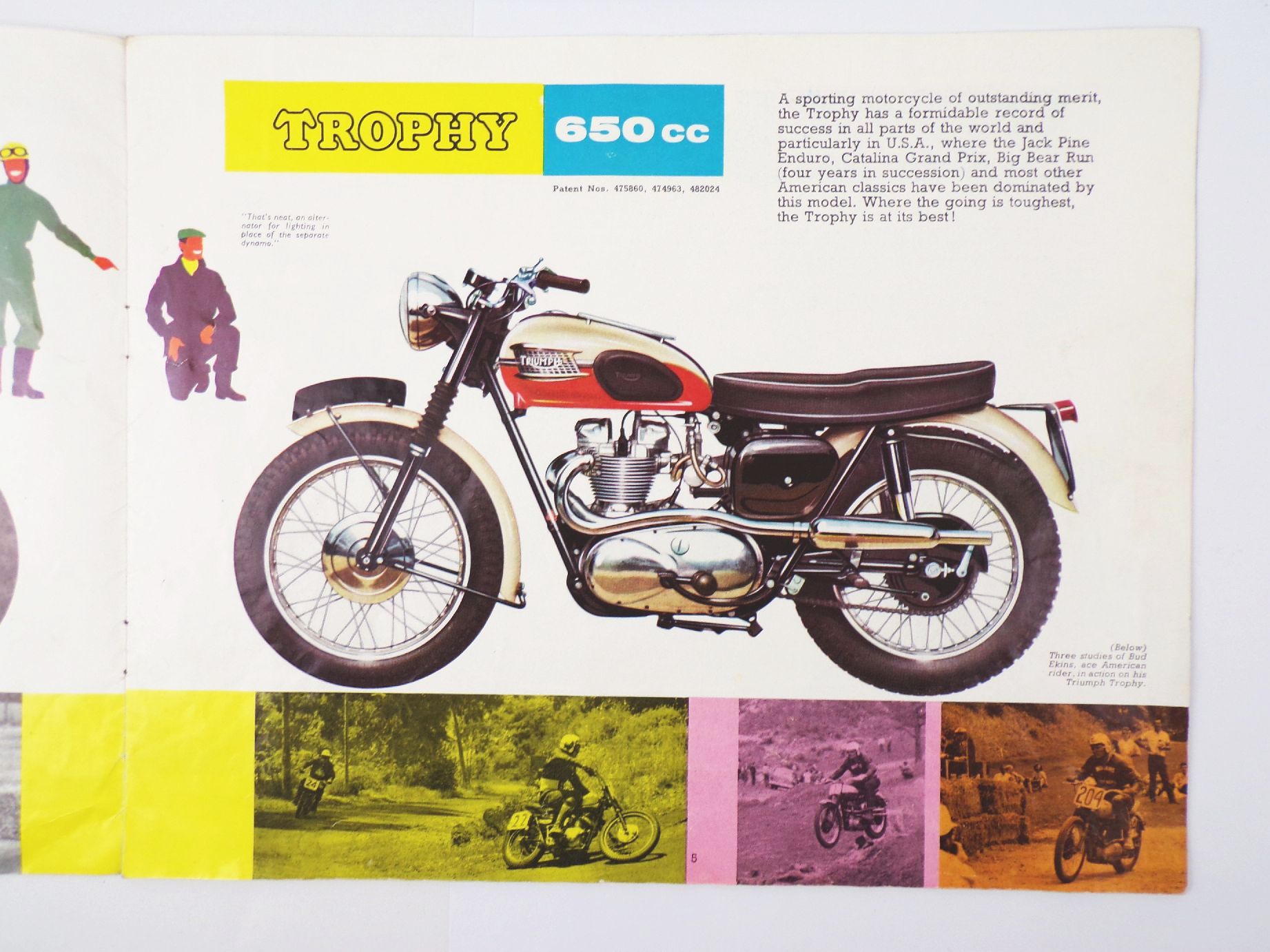 Triumph Motorrad Prospekt 1959 motorcycle Oldtimer 