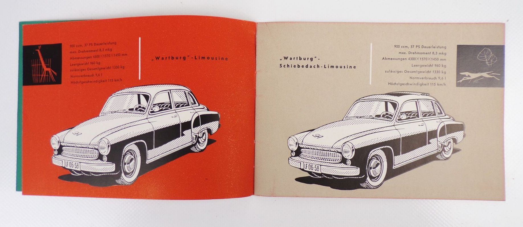 Wartburg Automobile Prospekt 1959 Original 