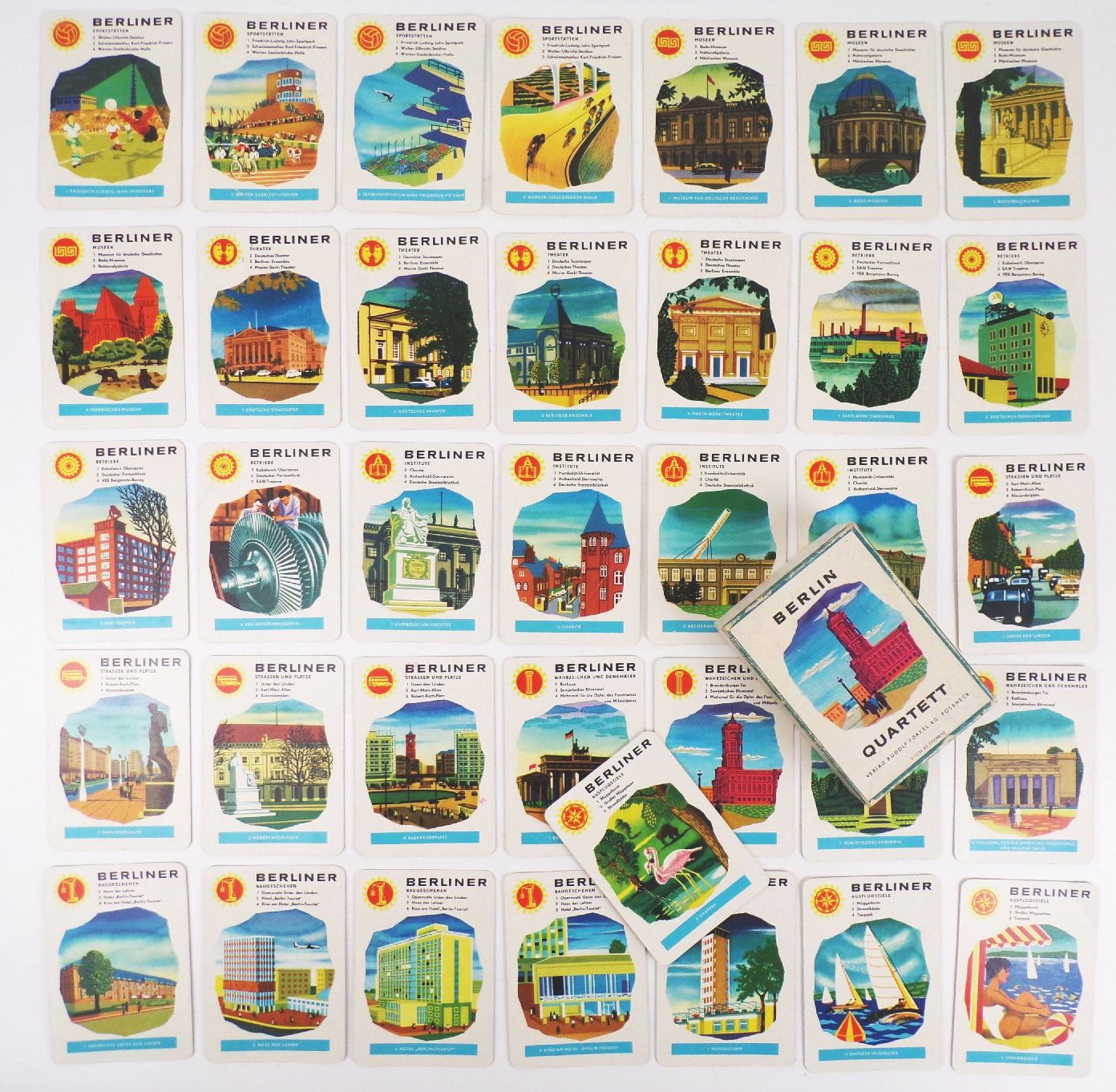 Berlin Quartett Rudolf Forkel Pössneck 1962 DDR Kartenspiel GDR card game
