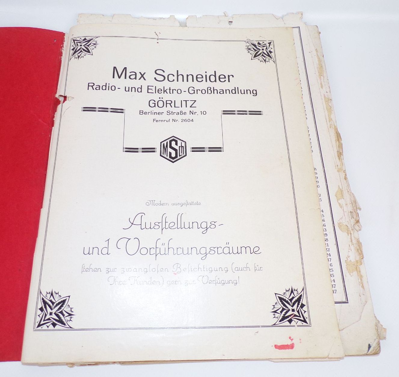 Lampen Katalog Max Schneider Görlitz 1936 Batterien Leuchtmittel Old 