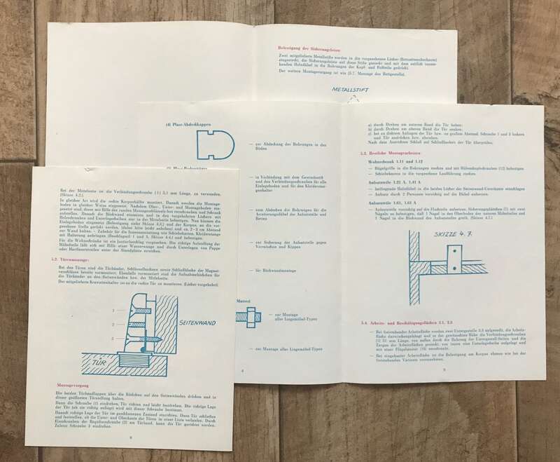 Montage Anleitung Jugend und Kinderzimmer 5030 VEB Möbelkombinat