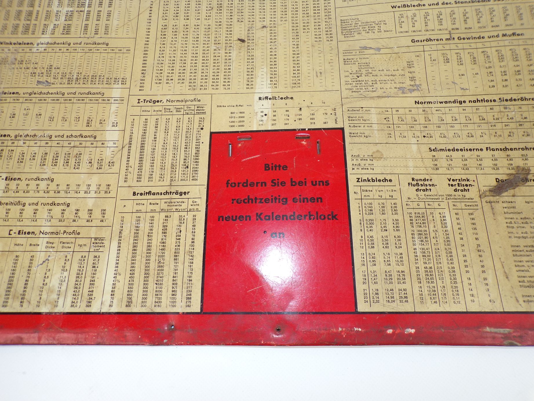 Altes Blechschild Adam und Sohn Stassfurt Leopoldshall Werkzeuge 1930 er 